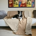 thumbnail image 5 of Catalonia Waterproof Blanket, Pet Blanket, Pee Proof Dog Blanket for Large Couch Furniture Boat Mattress Protector, Reversible Baby Dog Fleece Blanket, King Size, Camel/taupe, 80 X 90 Inches, 5 of 8