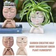 thumbnail image 5 of Face Planter Pot With Heart Hands, Unique Resin Head Planter For Indoor Plants, Cute S-ucculent Pots With Drainage Hole, Decorative Makeup Brush Holder For Vanity, For Women, 5 of 6