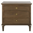 thumbnail image 2 of SAFAVIEH Couture Lisabet Contemporary Nightstand with 3 Drawers, Brown, 2 of 15