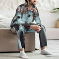 thumbnail image 7 of Hirioo Flower Crown White Horse for Men's Pajama Sets 2 Piece Pjs Men's Long-Sleeved Pajama Set Button Down Sleepwear,S-XXL-XX-Large, 7 of 7
