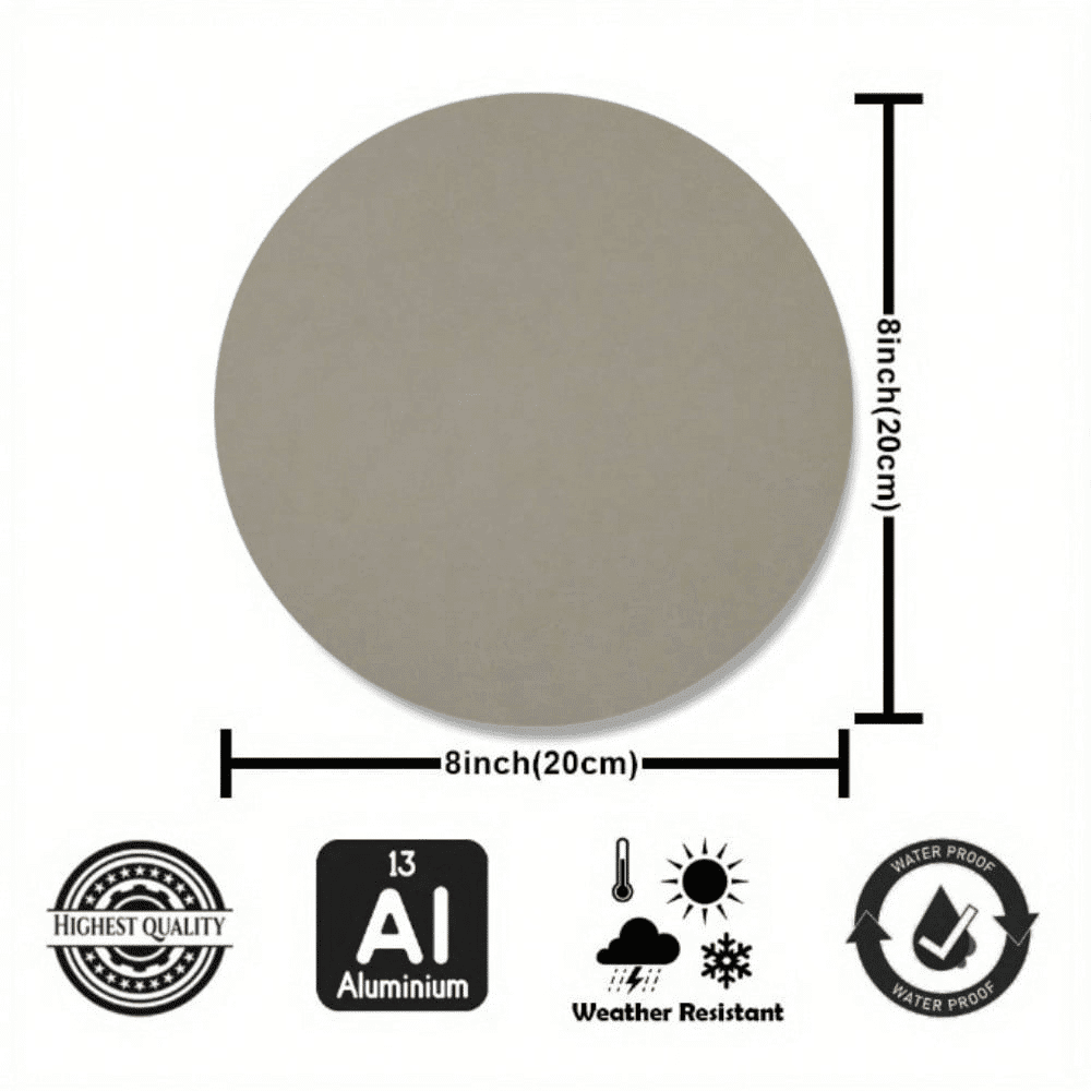 8x8 Inch Round Metal Wall Sign, 2D Flat Aluminum Halloween Decoration