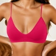 thumbnail image 3 of Iyufng Womens Wireless Triangle Bras Thin Spaghetti Strap V Neck Seamless Daily Bra, 3 of 5