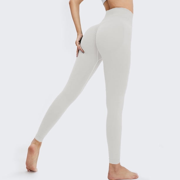 Pantalones de yoga de cintura alta con pliegues para mujer, estilo europeo y americano, sin costuras, con corte en T, color melocotón