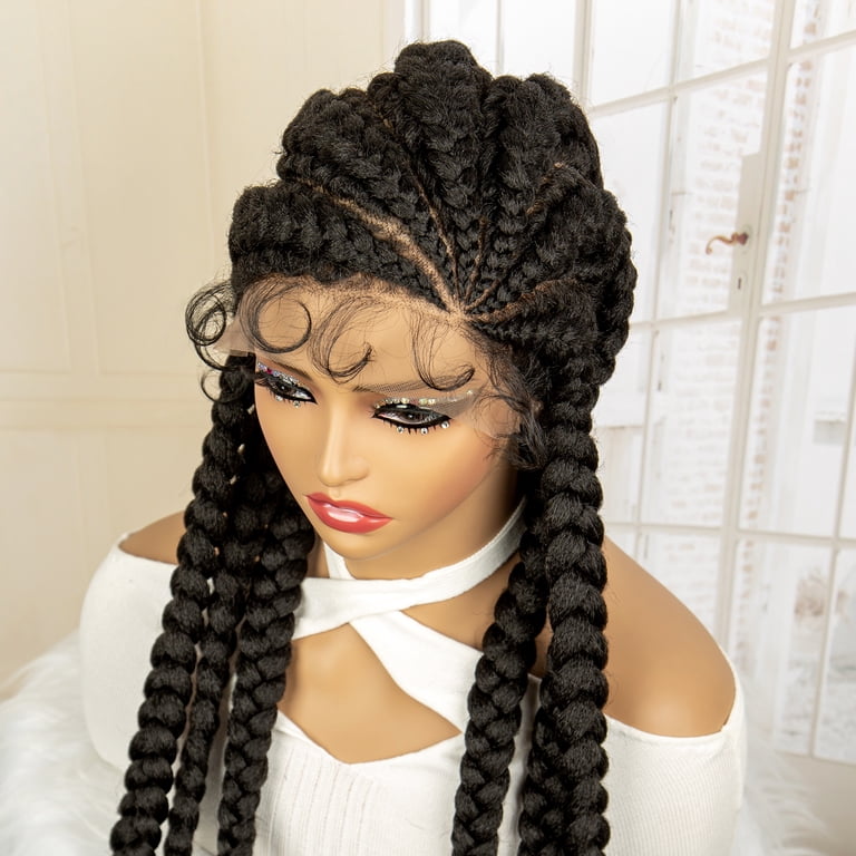 36 inches Synthetic Full Lace Wig for Women Braided Wig Lace  display picture 1