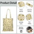 thumbnail image 5 of Honeycomb Pattern Canvas Tote Bag for Women, Durable Eco-Friendly Reusable Shopping Tote with Cute Bee Design, Lightweight Foldable Handbag for Travel, 5 of 7