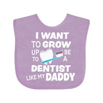 Inktastic I Want to Grow Up to Be a Dentist Like My Daddy Boys or Girls Baby Bib