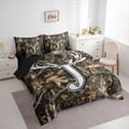 thumbnail image 3 of Castle Fairy Personalized Initial Alphabet J Bedding Comforter Set 7-Piece for Boys Girls,Botanical Tree Branches King Bedding Sets,Jungle Animal Deer Ultra Soft Bed Sheets,Lightweight Room Decor, 3 of 8