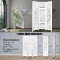 thumbnail image 2 of 63"x67" Carved Wood  Foldable Partition,4 Panel Room Divider Screen for Home Office & Bedroom Privacy, 2 of 5