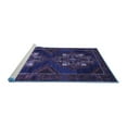 thumbnail image 2 of Ahgly Company Machine Washable Indoor Round Persian Blue Traditional Area Rugs, 6' Round, 2 of 4