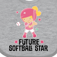 thumbnail image 4 of Inktastic Future Softball Star Girl Girls Baby Bib, 4 of 4