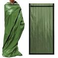 thumbnail image 4 of Wswqop Emergency Extra-Large Thermal Mylar Space Sacks Outdoor Camping Sleeping Bag for Green, 4 of 9