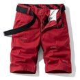thumbnail image 2 of Fesfesfes Fashion Mens Cargo Shorts Pocket Zipper Stretchy Leisure Time Casual Solid Color Short Pants Spring Saving Clearance, 2 of 3