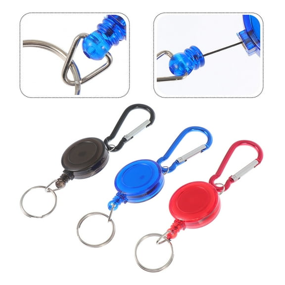 OUNONA 6 Pcs Retractable Extendable Practical Key Chain Nurse 12X3X1.5CM Colorful