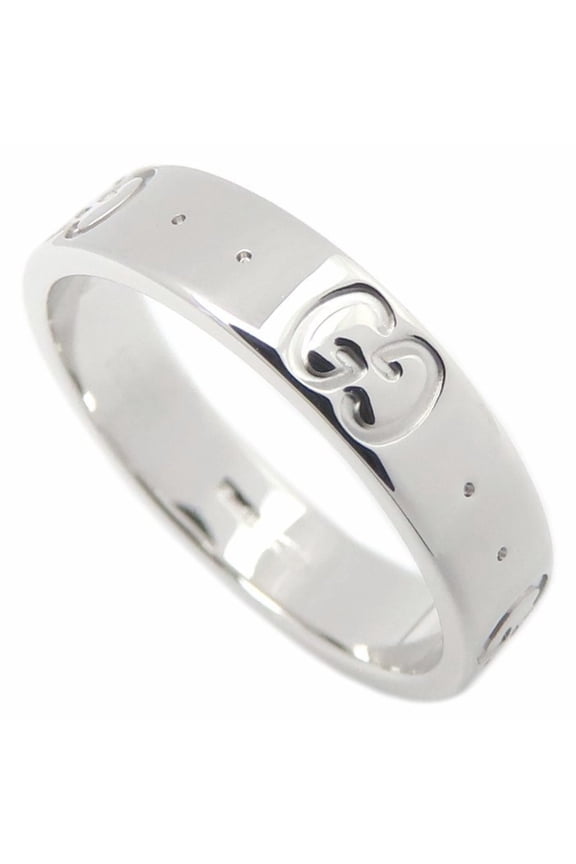 Pre-Owned GUCCI Icon Ring, Size #9, 18K White Gold, Women's, Item Number 295549