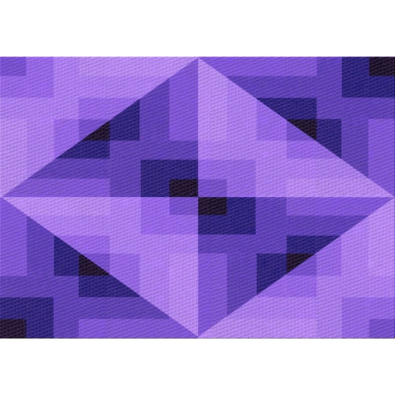 Ahgly Company Machine Washable Indoor Rectangle Transitional Heliotrope Purple Area Rugs, 6' x 9'