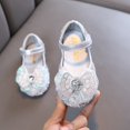 thumbnail image 4 of eczipvz Frozen Shoes for Toddler Girls Mary Jane Princess Shoes Ballet Flat Wedding Party Shoes with Ankle Strap for Little Big Kids Silver,11.5-12 Years, 4 of 4