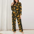 thumbnail image 2 of Picia Funny Fox by the Field Pattern Women’s Long-Sleeve Sleepwear Set - Soft 2-Piece Loungewear with Pockets, Comfy PJs for Relaxing Nights-Large, 2 of 7