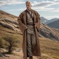 thumbnail image 6 of Alaiyaky Hooded Cloak Robe Jedi Adult, Jedi Costume Set with Accessories and Necklace Wizard Master Knight Robe Costume Cosplay for Halloween Masquerade Balls, 6 of 8