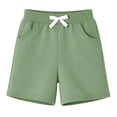 thumbnail image 7 of HILEELANG Toddler Boys' Cotton Shorts 3-Pack with Pockets, Grey/Green/Blue, Size 4 Years, 7 of 7
