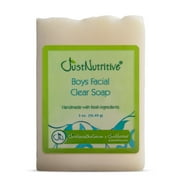 Just Nutritive Acne Control Face Wash Bar for Boys, Sensitive Skin, No Salicylic Acid, 2 oz