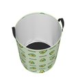 thumbnail image 3 of Fotbe Green Avocado Laundry Basket with Handles, Waterproof Large Laundry Hamper, Wash Bag for Corner Dorm, Rolling Laundry Basket with Handles-Small, 3 of 8