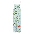 thumbnail image 5 of QATAINLAV Vacation Jumpsuits for Women Trendy Floral Print Wide Leg Overalls Casual Loose Jumpers Pants Going Out Rompers with Pockets, Mint Green, S, 5 of 6