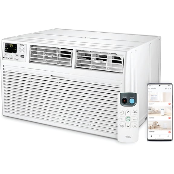 TCL 10,000 BTU 230V Smart Through-the-Wall Air Conditioner with 9,800 BTU Heat, H10T9XH