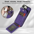 thumbnail image 2 of ELEHOLD for iPhone 13 Pro Max Case Synthetic Leather 2-in-1 Phone Case with Magnetic Detachable Card Holder Ring Holder Stand Drop Protection Shockproof Wallet Case,purple, 2 of 8