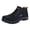 Black, variant on Men's Slip on Business Casual Shoes Wide Toe Box Orthopedic Ankle Boots Non Slip Walking Sneakers with Arch Support Black Size 9
