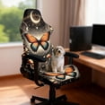 thumbnail image 2 of TSOVTHRID Butterfly Mushroom Moon Star Print Office Chair Covers Stretch Gaming Chair Cover Scratch Proof Furniture Protector Breathable Reclining Gamer Armchair Slipcovers for Dormitories, 2 of 7