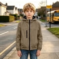 thumbnail image 4 of Stamzod Boys Girls Fashion Waterproof Rain Jacket Long Sleeve Hooded Raincoat with Pockets Lightweight Kids Rain Coat, 4 of 9