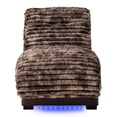 thumbnail image 2 of Contemporary Style Chaise | In Primary Living Area with LED Light | Made of Plush Fabric and Rubberwood | Improves Seating Comfort, 2 of 2