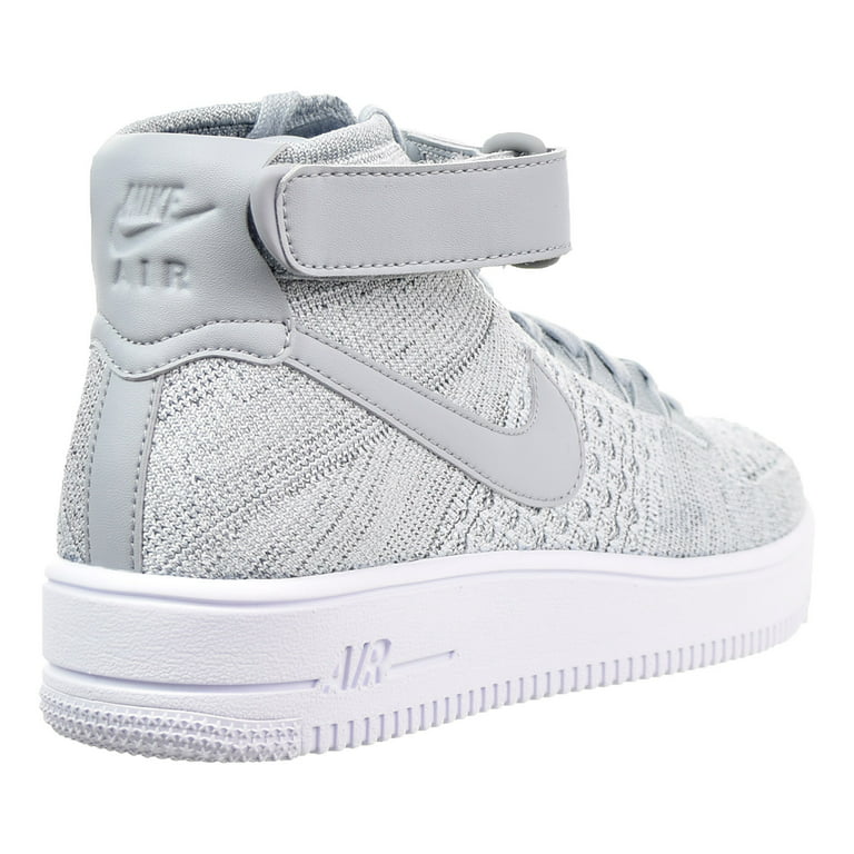 Nike AF1 Ultra Flyknit Mid Men's Shoes Wolf Grey/Wolf Grey/White