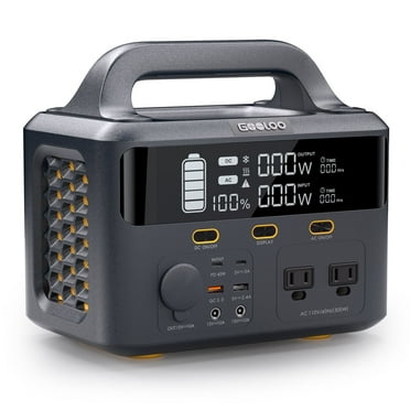 GOOLOO Discovery 300 Portable Power Station 259Wh, 300W Solar Generator with 7" LCD Display, 9 Ports for Charging CPAP/Laptop/Camping, USB-C PD 45W, Fast Charge in 2H, Lightweight 8.4lbs for Emergenc