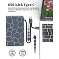 thumbnail image 3 of Tigebraver External CD DVD Drive, 8 in 1 USB 3.0 & Type-C Disc Reader Writer Burner, Slim Portable DVD/CD +/-RW Optical Drive for PC Laptop Desktop MacBook Mac Windows Linux, Silver, 3 of 9