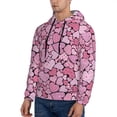 thumbnail image 3 of Salouo Sweet Heart Pattern Men's Fall Hoodie Sweatshirt,Sport Hoodie with Pockets for Men Pullover Casual Hooded Sweatshirt-Small, 3 of 7