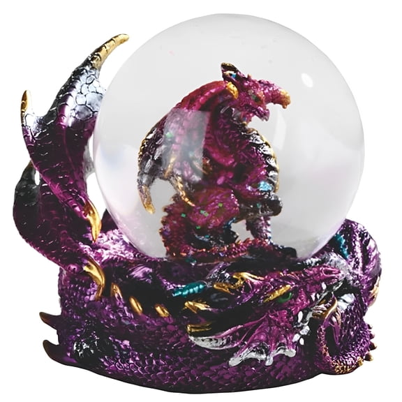 FC Design 4.25"W Purple Dragon Glitter Snow Globe Statue Sculpture Ornament Decoration Home/Room Decor and Unique Gift Ideas for Housewarming, Holidays and Birthdays