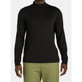 thumbnail image 4 of George Men's and Big Men's Interlock Mock Neck Shirt with Long Sleeves, Sizes S-3XL, 4 of 5