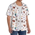 thumbnail image 2 of Fotbe Farm Birds Goose Camisa Estampada de Manga Corta para Hombre, Casual de Verano, Estilo Playero, Sin Arrugas-Medium, 2 of 5