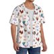thumbnail image 2 of Fotbe Farm Birds Goose Camisa Estampada de Manga Corta para Hombre, Casual de Verano, Estilo Playero, Sin Arrugas-Medium, 2 of 5