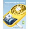 thumbnail image 3 of Ventilador de mano Aluan P10 Mini USB Recargable Amarillo, 3 of 7