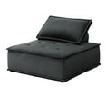 thumbnail image 2 of Alaya 40 Inch Foam Armless Modular Lounge Chair, Black Velvet Upholstery, 2 of 5