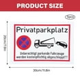 thumbnail image 5 of Set of 5Pcs Metal Parking Signs 20x30cm Stainless Steel Private Parking Signs Plate Weather for Property, 5 of 8