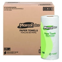 Marcal 630 100% Recycled Paper Towel Roll, 2-Ply Perforated, White, 70 Sheets per Roll (Pack of 30)
