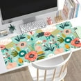 thumbnail image 3 of Teal Flowers Desk mat XXL Mouse pad with Non-Slip Rubber Base, Extended Gaming Mousepad with Stitched Edges, Large Desk mats for Computers,Laptop,Gaming,Office & Home, 31.5 x 15.75 Inchs, 3 of 4