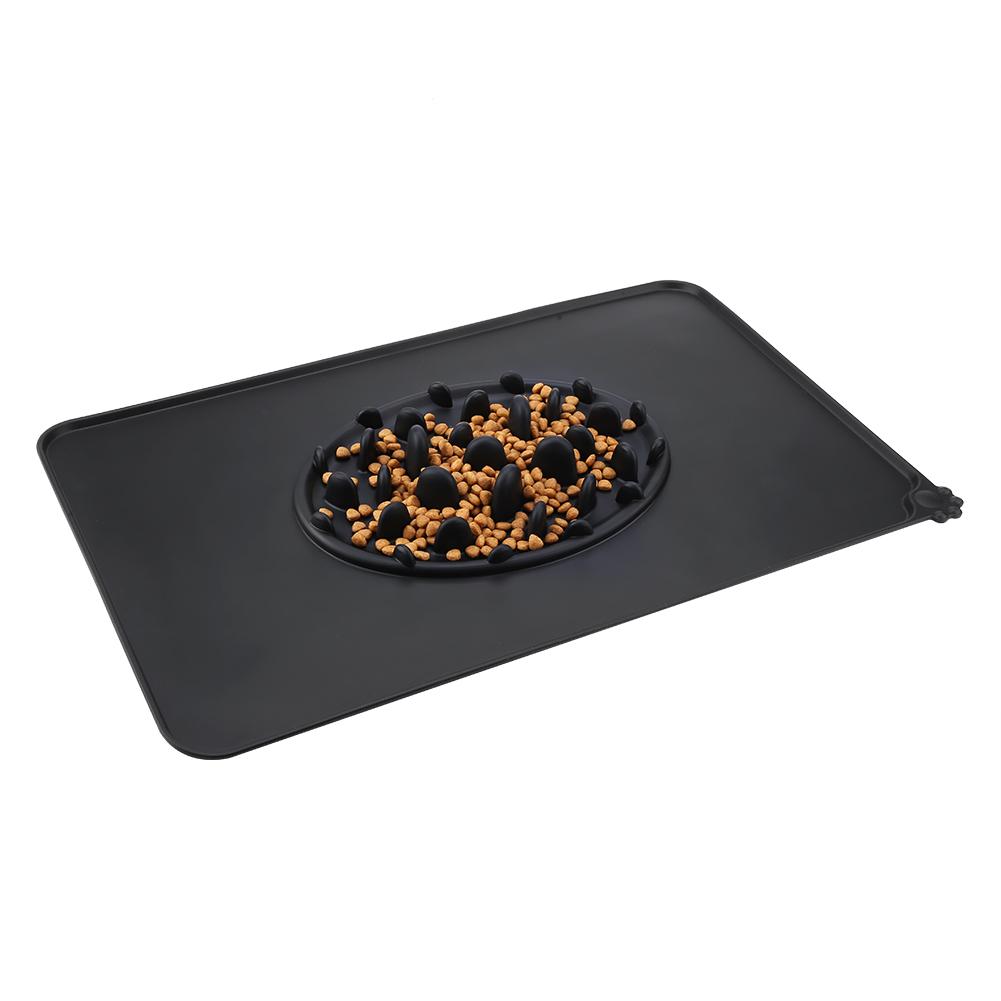 Qiilu Cat Feeding Mat Silicone Dish Bowl Feed Food Water Placemat Dog