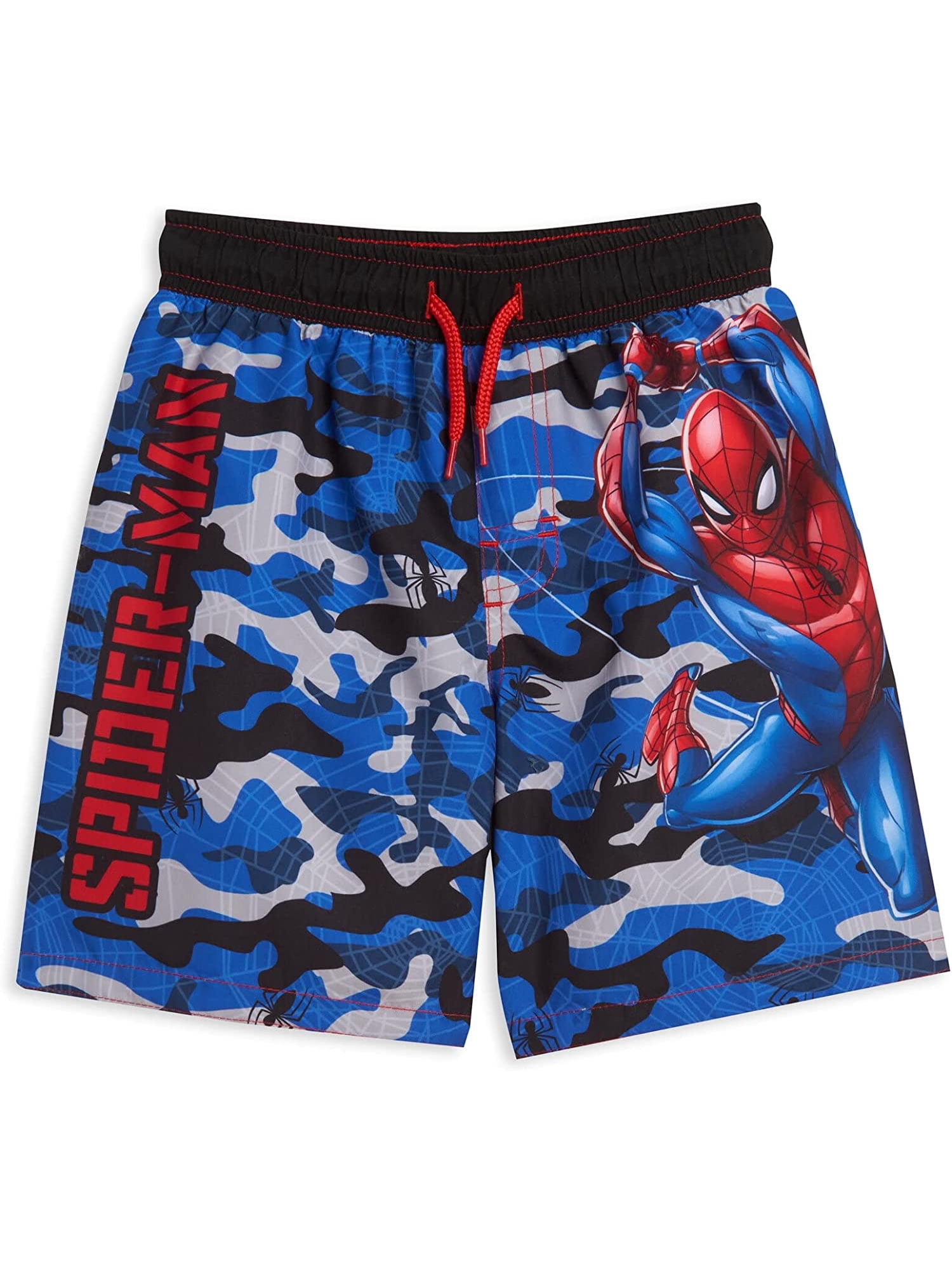 Marvel Spiderman Boys’ Licensed Swim Trunks – Quick-Dry Fabric