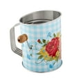 thumbnail image 5 of The Pioneer Woman 3-Cup Stainless Steel Tin Flour Sifter with Acacia Wood Crank Knob, Sweet Rose, 5 of 5