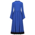 thumbnail image 4 of iiniim Big Girls Medieval Princess Dress Renaissance Gothic Vampire Queen Bell Long Sleeve Party Gown Royal Blue 8, 4 of 7