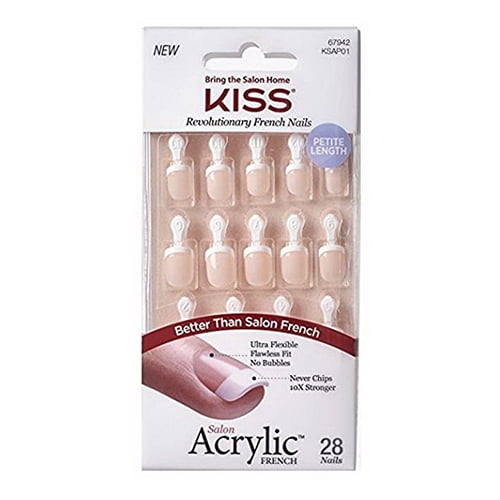 Kiss Revolutionary French Nails, Salon Acrylic French Nails, 28 Ea, 6 Pack - Walmart.com